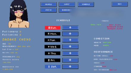 图片[2]-【互动SLG/动态/像素/经营】AV Idol 管理器 AV Idol Manager 安卓盖世+PC-春日ACG